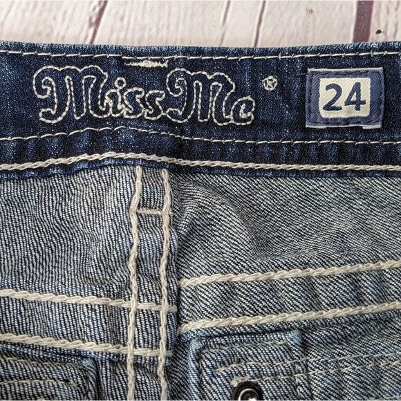 NWT Miss Me Center Stage Super Short Cutoff Jean Shorts - Size 24 - Picture 7 of 13
